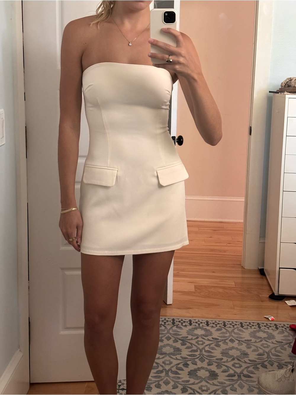 Superdown Revolve White Mini Dress Strapless